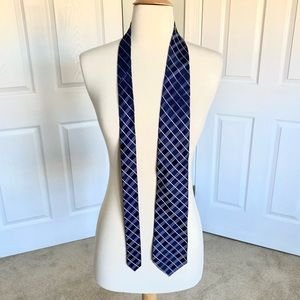 Nautica Blue Diamond Pattern Silk Tie
